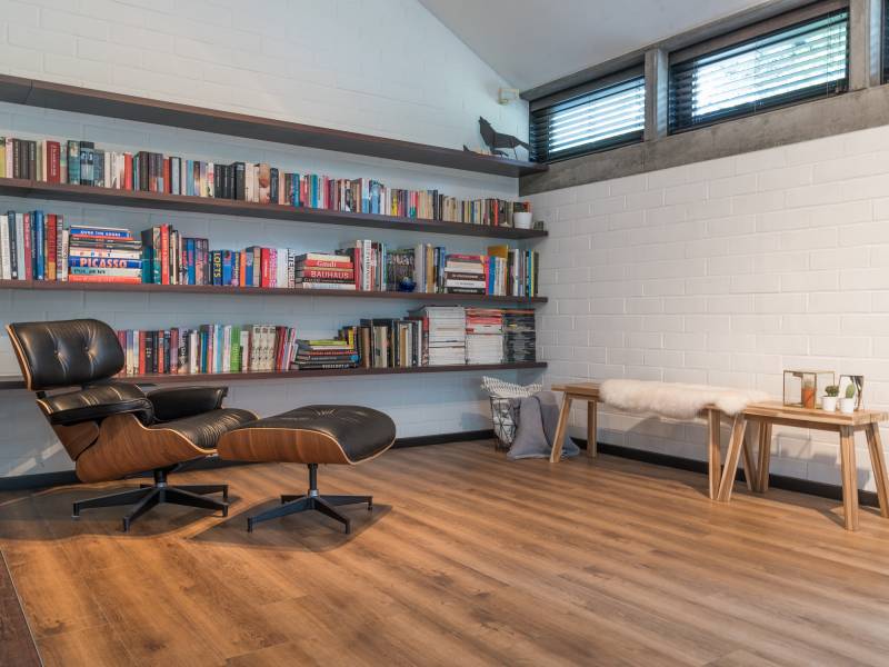 Parquet vinyle Garonne Barista salon sol mat 100%Bois Saint-Jean-de-Luz 