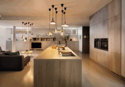 Faire un ilot avec nos plans de travail massif lamellé collé, c est possible avec 100%BOIS 